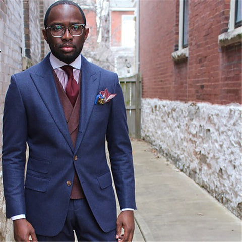 Image of Beige Mens Suits Three Piece Jacket Pants Vest Custom Slim Fit Male Blazer Wedding  Groom Tuxedos men suit